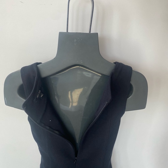 Jacob Blue Sheath Midi Dress Sleeveless Scoop Neck/ woman’s size 3/4 - Picture 6 of 15